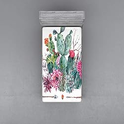 Ambesonne Cactus Fitted Sheet, Exotic Natural