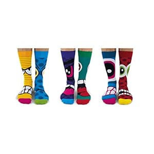 Stress Heads Herren Oddsocks United Oddsocks, Farbe: mehrfarbig, Size EU 39-46 (UK 6-11) / US 7-12), 6 Stück