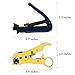 CoZroom Complete Adjustable Universal Compression Tool Connector and Universal Wire Cutter Stripper for RG59 RG6 RG11 Cable Flat or Round TV/UTP