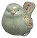 Scroll Wing Light Blue Ceramic Bird Sculptures Set of 3