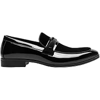 Mocassini Uomo Stacy Adams Phoenix - Vernice Nera, Nappa, Plantare Memory Foam - Taglia 42 EU