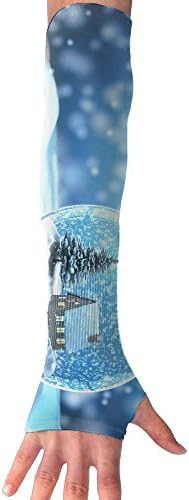 Snow Globe Cooling Arm Compression Long Sleeve Sun Guard - For Women, Men, Kid &amp; Youth - For Outdoor Cycling Bicycle
