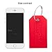 BlueCosto 5x Luggage Tags Suitcase Tag Travel Bag Labels w/Privacy Cover - Red