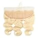 613 Blonde Human Hair 3 Bundles with Frontal Brazilian Body Wave with Baby Hair Frontal 100% Ear to Ear Virgin Human Hair Weave with 13x4 Lace Frontal 161820+14 Inch