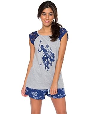 Women's 2 Piece Printed Tank Top and Shorts Pajama Sleepwear Set