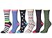 Frenchic 12 Pack Women Colorful Patterned Fashion Crew Socks (Polka Stripe)