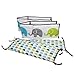 Bacati Elephants Crib Set with Bumper Pad, Aqua/Lime/Grey
