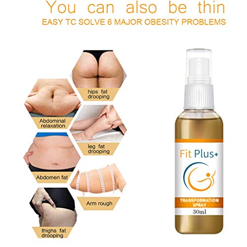 clacce Fettverbrennung Kräuterfettabbau Spray, Abnehmen Spray Cellulite Entfernung Körperspray für Frauen und Männer für Bauchfett,Oberschenkel,Bauch,Arme,Gesäß (30ml)