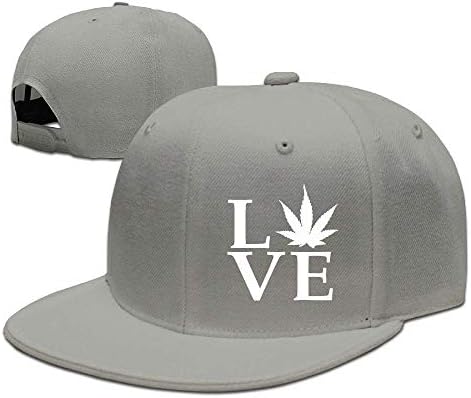 Love Pot Weed Pot Leaf Baseball Cap Flat Bill Hat Snapback Hats