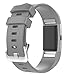 ZSZCXD for Fitbit Charge 2 Bands, New Bracelet Strap Replacement Band Wristband with Secure Silicone Fasteners Metal Clasps for Fitbit Charge 2 (No Tracker) (Grey, 5.5-8.1 Inches Wrist)