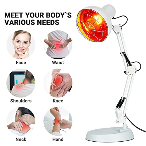 Infrared Heat Lamp, Serfory Red Light & Near Infrared Light Therapy Red Light Therapy Heat Lamp