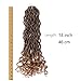 Eerya 3 Packs Goddess Locs Crochet Hair 18 Inch Curly Faux Locs Crochet Braiding Hair Extensions for Black Women Synthetic Pre-looped Wavy Goddess Faux Locs Crochet Hair (3Packs/Lot, 1B/27#)