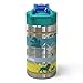 Zak Designs The Lion King - Simba and Friends Stainless Steel Water Bottle 15.5 oz with One Hand Operation Action Lid and Built-in Carrying Loop, with Straw is Perfect for Kids