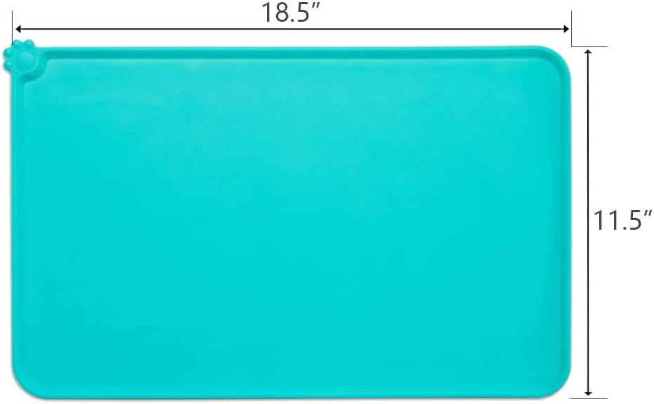AUDWUD Silicone Waterproof Dog Cat Pet Feeding Mats, Anti-Slip Pet Bowl Mats, Pet Feeding Mat : Pet Supplies