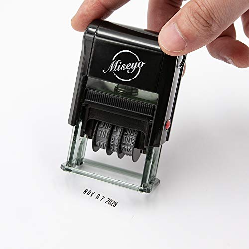 Miseyo Self Inking Rubber Date Stamp - Red Ink (1328)