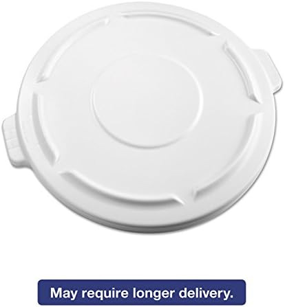 RCP264560WHI Vented Round Brute Flat Top Lid, 24 1/2 x 1 1/2, White