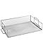 Ybmhome Silver Steel Mesh Stackable Letter Paper Holder Shelf Tray Desktop Organizer, Office Product 2303 (1, Silver)