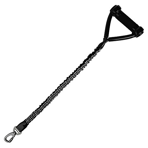 DOGNESS Shock Absorbing Dog Leash, Traffic Control Handle Available, Ultra Sturdy with Elastic Bungee Rope, 2 Handle Sizes for Male Female Walking Training Medium Large Dogs, 10” 25” Long and 3 Colors