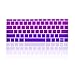 TOP CASE - Faded Ombre Series keyboard Cover Silicone Skin for MacBook Pro 13 inch A1708 (No TouchBar) Release 2017 & 2016 / Macbook 12-inch Retina A1534 with TOP CASE Mouse Pad - Purple / Deep Purple