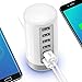 seenda USB Wall Charger, USB Phone Charger - 6-Port Multi USB Charger with Smart Identification - White