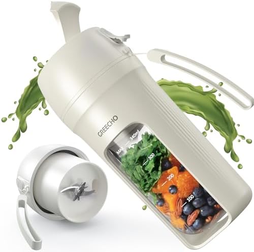 Mixeur Centrifugeuse Portable USB Rechargeable - 600 Ml, écran Digital - Pour Smoothies, Jus, Shakes - Idéal Voyage, Bureau, Sport
