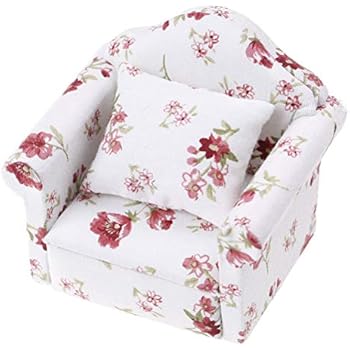 Yiphates 1:12 Miniature Dollhouse Sofa Arm Chair Furniture for Doll House Baby Toy