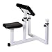 Grfamily Arm Machines for Home N-026 Fitness Preacher Curl Bench for Arm Strength Exercise White & Blackthumb 1