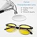 Cyxus Blue Light Glasses Men Retro Semi Rimless Clear Blue Light Glasses for Computer Eye Strain Gaming Glasses Anti Harmful Blue Light 8056Y01