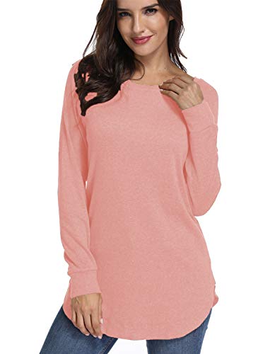 Mingriya Women Long Sleeve Tunic Tops Casual Lightweight Pullovers Sweatershirt