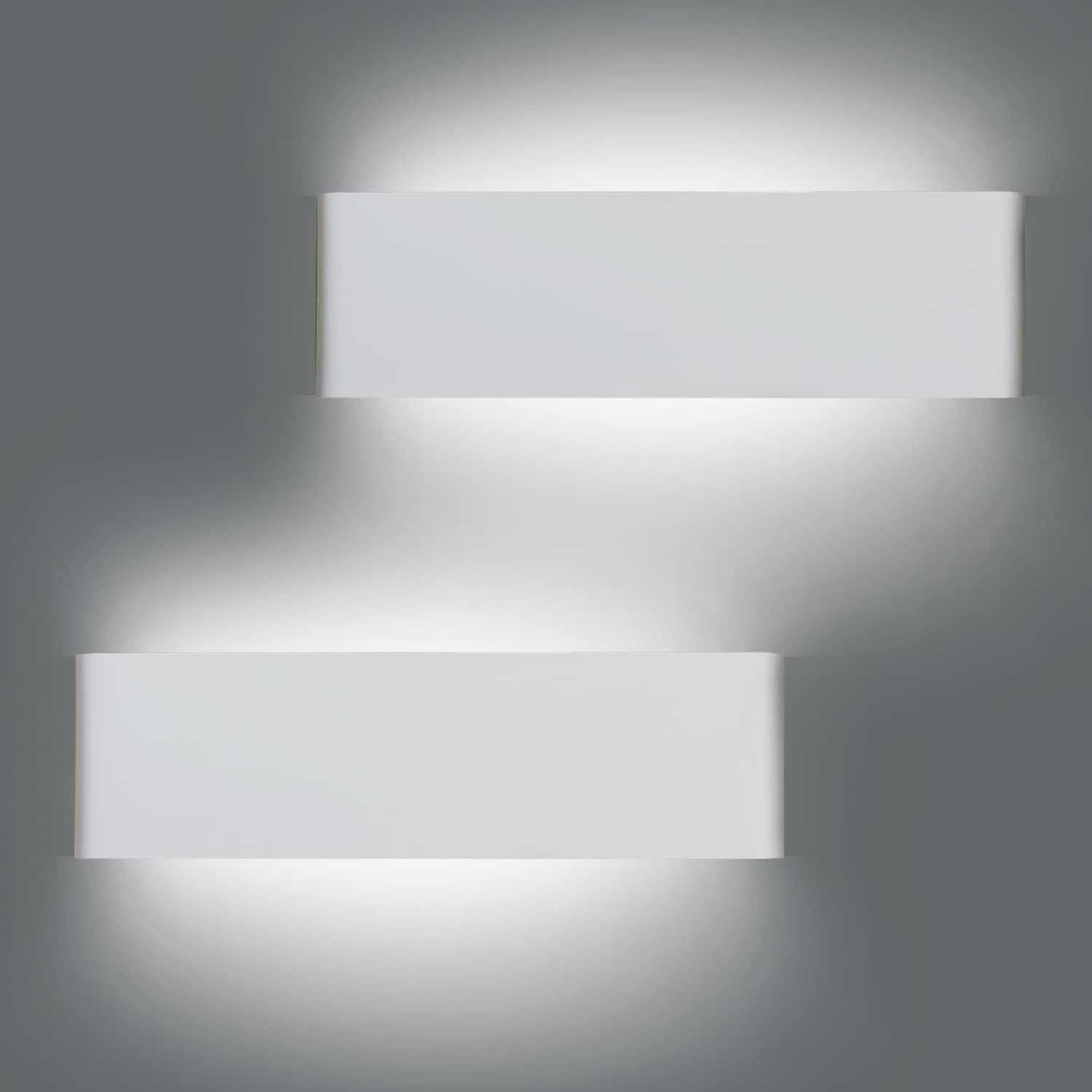Photo 1 of KICAAO 15.7in White Modern Wall Sconce 2-Pack,20W Indoor Vanity Light Up and Down LED Vanity Light for Bathroom Wall Lighting Fixtures Not Dimmable Not Plug (White Light 5000K)