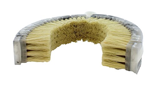 Magnolia Brush 600 Plastic Block Truck Exhaust Stack Cleaning Brush, Tampico Fiber Bristles, 1-3/4" Trim, 9" Overall Diameter, 1-7/8" Width, White
