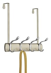 See mDesign Over the Door 8-Hook Rack for Coats, Hats, Robes, Towels - Pearl Champagne Details
