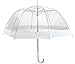 PIER 17 Bubble Umbrella with Birdcage Structure and Vinyl Trim (Clear/White)