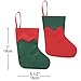 Ivenf Christmas Mini Stockings, 12 Pcs 7 inches Red Green Twill Stockings, Gift Card Silverware Holders, Bulk Treats for Neighbors Coworkers Kids, Small Rustic Red Xmas Tree Decorations Set