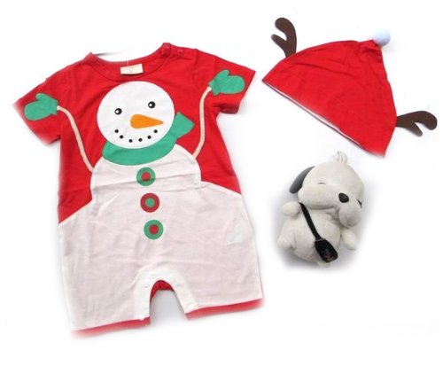 TKC Cute Baby Boys Romper Snowman Christmas Costume Babysuit 6-18m