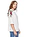 Floerns Women's Floral Embroidery Loose Blouse Bell Sleeve Top Beige XL