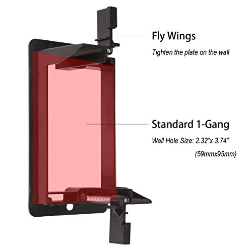 Wi4You Brush Wall Plate White Deco Bristle Single Gang Wall Plate with