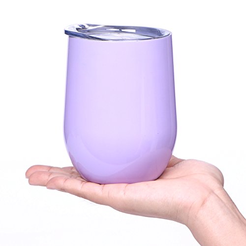 12 oz Insulated Stemless Glass,Stemless Wine Glass,Wine Tumbler, Exclusive for Home, Office,Perfect for Wine,Coffee, Drinks,Champagne,Cocktails - Thumbnail 3