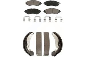 Transit Auto - Front Rear Ceramic Brake Pads And Drum Shoes Kit For Chevrolet Aveo Spark Aveo5 Pontiac G3 Suzuki Wave Wave5 Swift+ KCN-100467