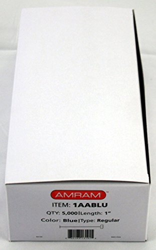 Amram Standard Tagging Attachments 1", 50/Clip, 5,000/box, Blue