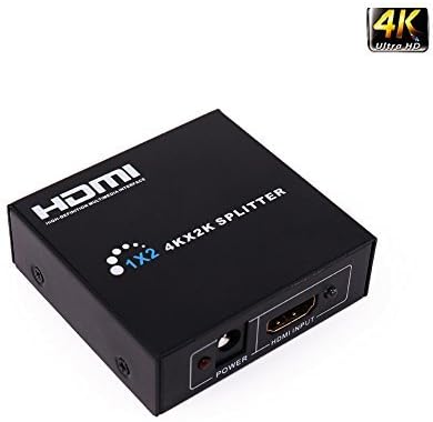 SiGuTie 1 in 2 Out HDMI Splitter, Hdmi Signal Splitter 1 Source to 2 Displays Support Full HD 1080P V1.4 3D 4K/2K for Xbox 360, Xbox One, PS3, PS4, HDTV, Blu-Ray DVD