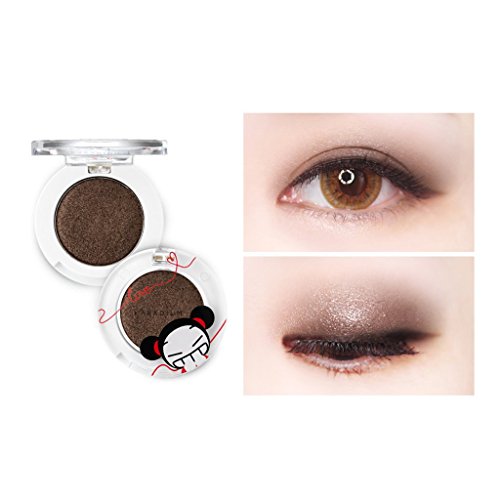 [KARADIUM] PUCCA LOVE EDITION Shine Eye Shadow 1.7g - 6 Colors / Long Lasting Moist Fitting Daily Makeup Shadow (#06 SMOKY SHINE)