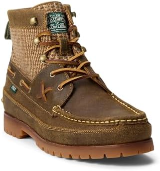 Amazon.com | Polo Ralph Lauren Ranger Mid Suede & Faux-Shearling