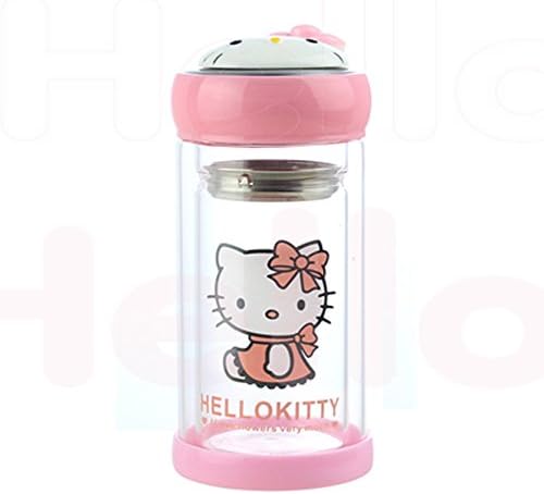 Hello Kitty Double Glass - Travel Cup - Coffee Cups / Tea Mugs - Durable Stylish