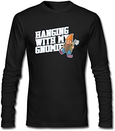 Hanging With My Gnomies Gardener Gnomies Hanging Chilling Custom Designer Man O-Neck Long Sleeves T Shirts Fashion 100% Cotton Casual Wear