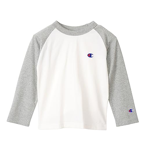 長袖Tシャツ キッズ 長袖 丸首 綿100％ ワンポイントロゴ刺繡 ラグランロングスリーブTシャツ CK-Y403-070-110