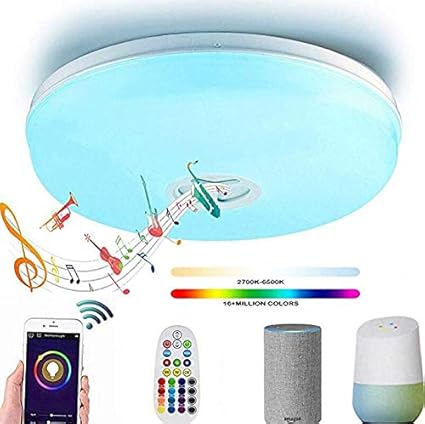 Amazon Com Ywy Led Ceiling Light With Bluetooth Speaker O40cm