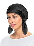 LITHER Women 100% Mulberry Silk Sleep Night Cap Head Cover Bonnet for Hair Beauty