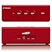 Sentey® Bluetooth Stereo Speaker B-trek S4 (Red) Ls-4163 up to 6 Hours - Built-in Mic for Hands Free Speakerphone - 10 Meter - 33 Foot Range - Rechargeable Lithium Ion Battery - Wireless - Portable Speaker AUX Line in Allows Music Playback From Various Sources - Works for Apple Iphone, Ipad Mini, Ipad Air 1 and 2 Blackberry, Nexus, Samsung Galaxy and Other Smart Phones and Mp3 Players Wireless Bluetooth Speakers