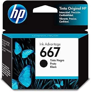 Amazon.com: Cartucho De Tinta Hp Original Ink Advantage 667 Negro cartucho  de tinta : Electrónica